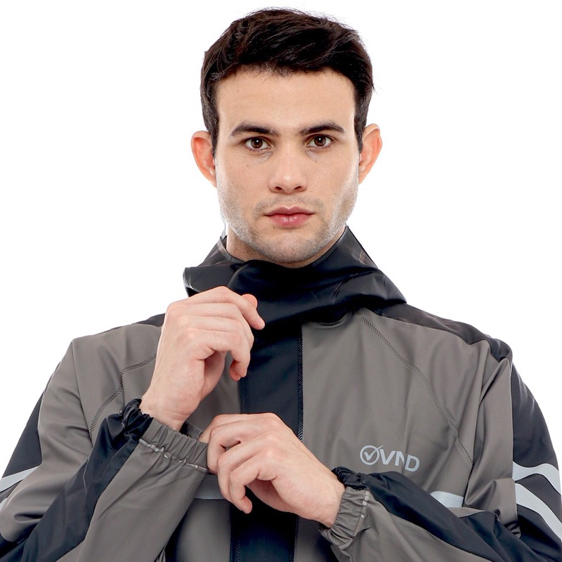 Jas hujan VND Jas Hujan Stelan Karet PVC AK 88 - BLACK/ GREY