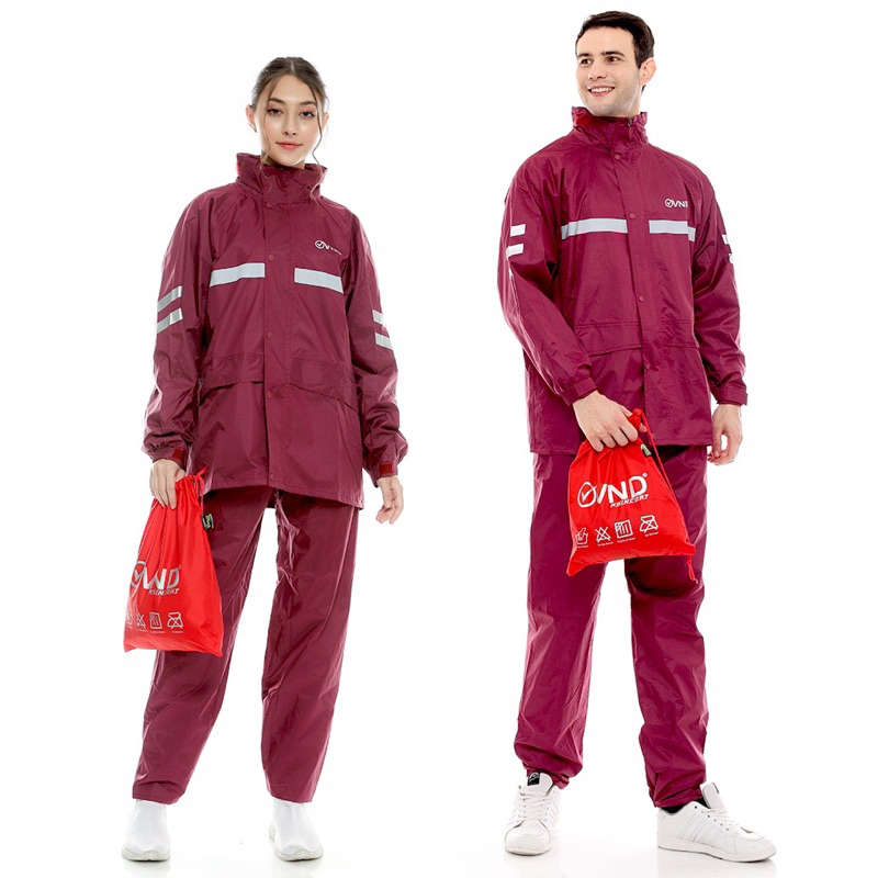 Jas hujan VND Jas Hujan Stelan Taslan AK 66 - RED