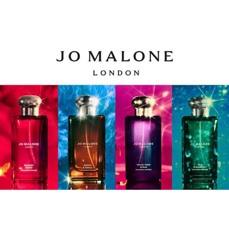 Jo Malone Cologne Intense Series Myrrh Tonka - Velvet Rose and Oud - Oud & Bergamot - Scarlet Poppy 