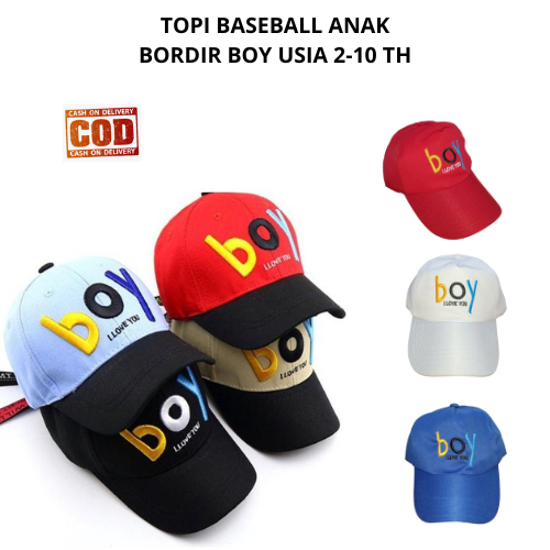 TOPI ANAK Bordir BOY / TOPI ANAK BORDIR BOY
