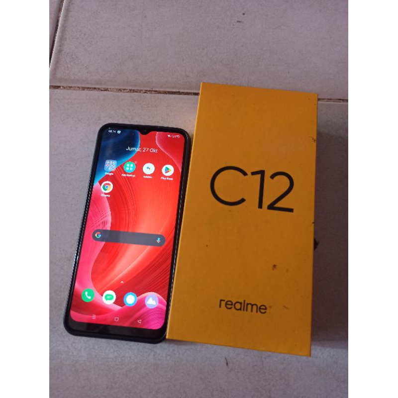 Realme C12 Ram 3/32 Bekas lengkap