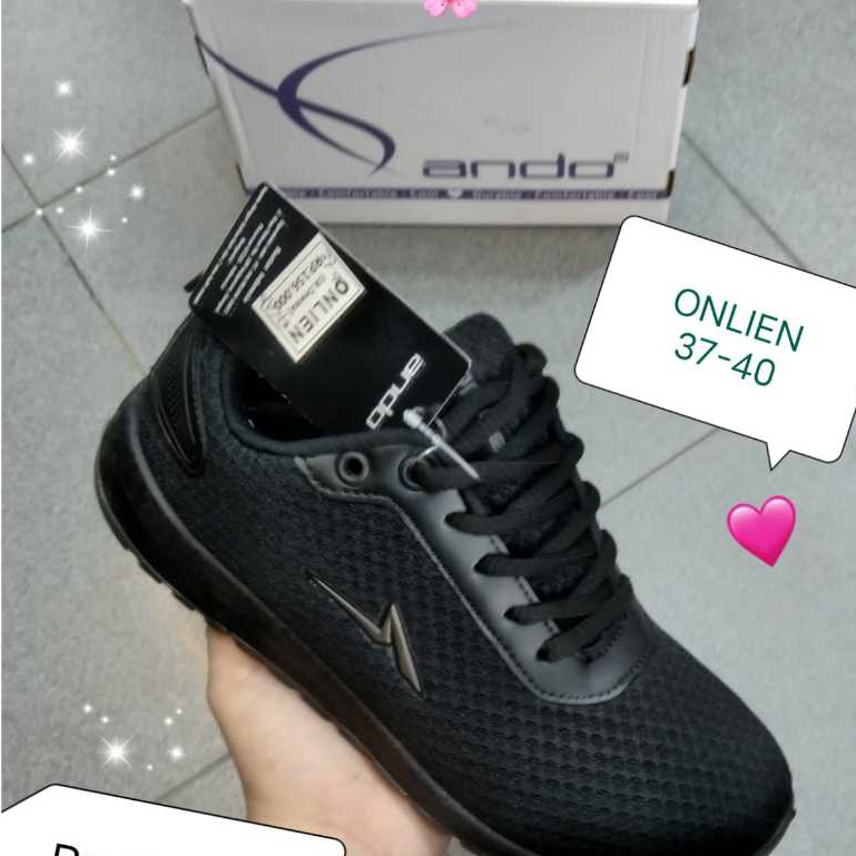 SEPATU SEKOLAH ANDO ONLINE HITAM UKURAN 37-40