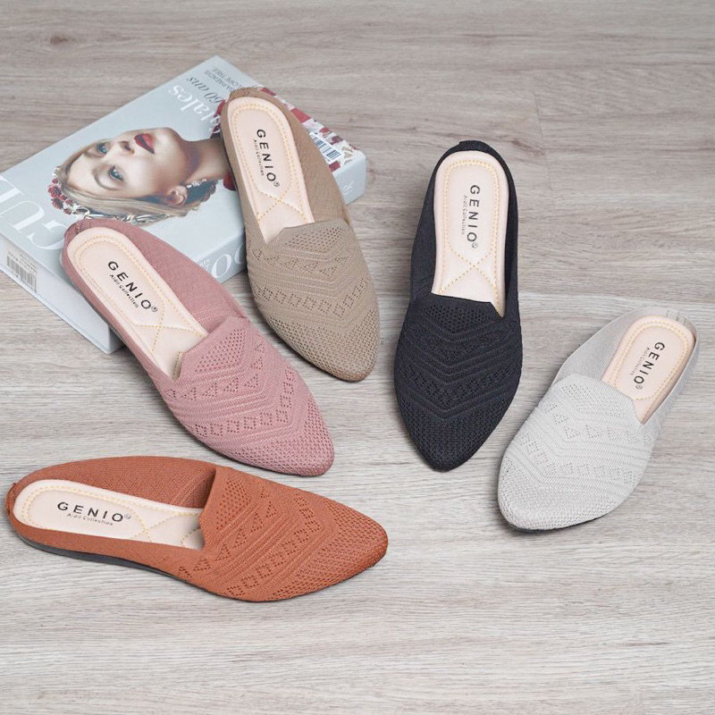 SENDAL WANITA FLAT RAJUT IMPORT GENIO E83