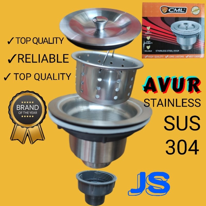 AVUR KERANJANG STAINLESS SARINGAN WESTAFEL/BCP