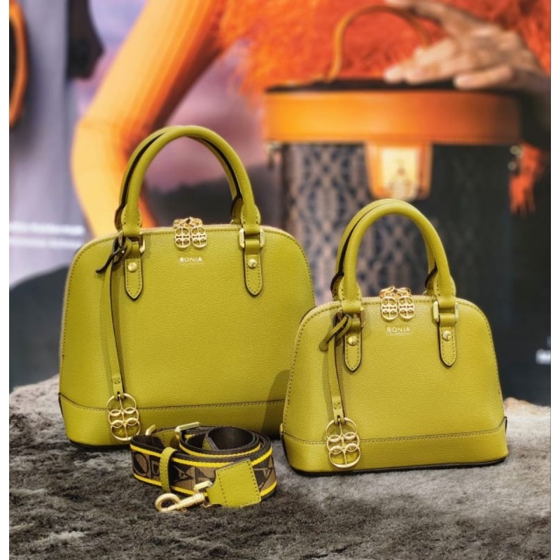 Bonia Original alma leather mix monogram laluna logo size S