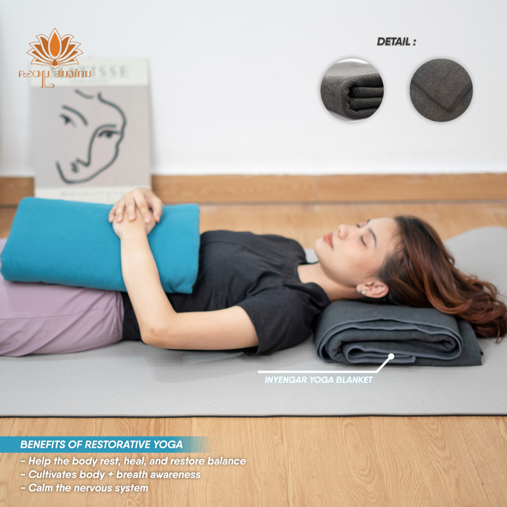 Iyengar Yoga Blanket / Selimut Yoga / Blanket Yoga Murah / Selimut Yoga Pilates / Wool Blanket Yoga
