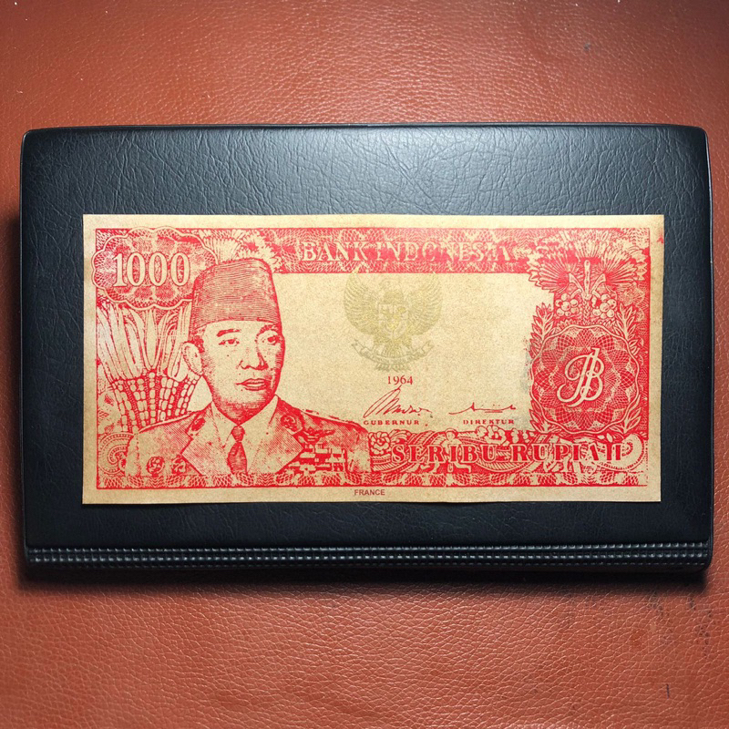 Uang Kuno 1000 Rupiah Soekarno 1964 France Penari 7 Seri BRI