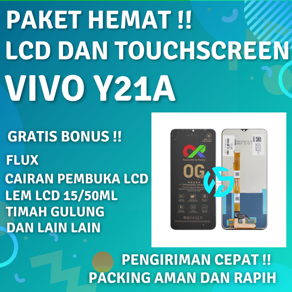 Lcd Hp Vivo Y21A Fullset Layar Touchscreen Original