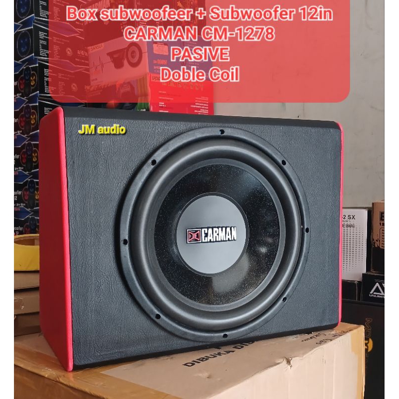 Box Speaker SUB + Speaker SUB 12inch CARMAN CM-1278 PASIVE Doble Coil