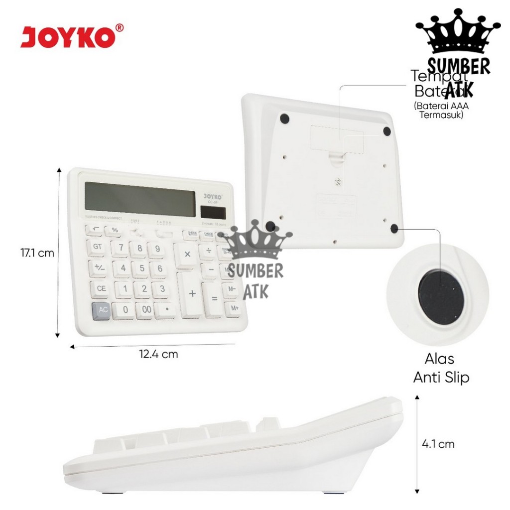 

RB Calculator Kalkulator Joyko CC-59 12 Digits Check Correct