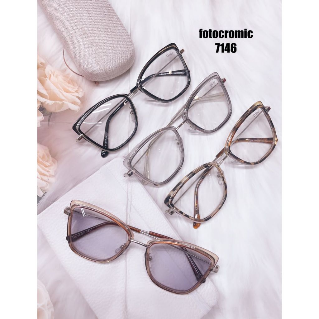 Kacamata cat eye photochromic