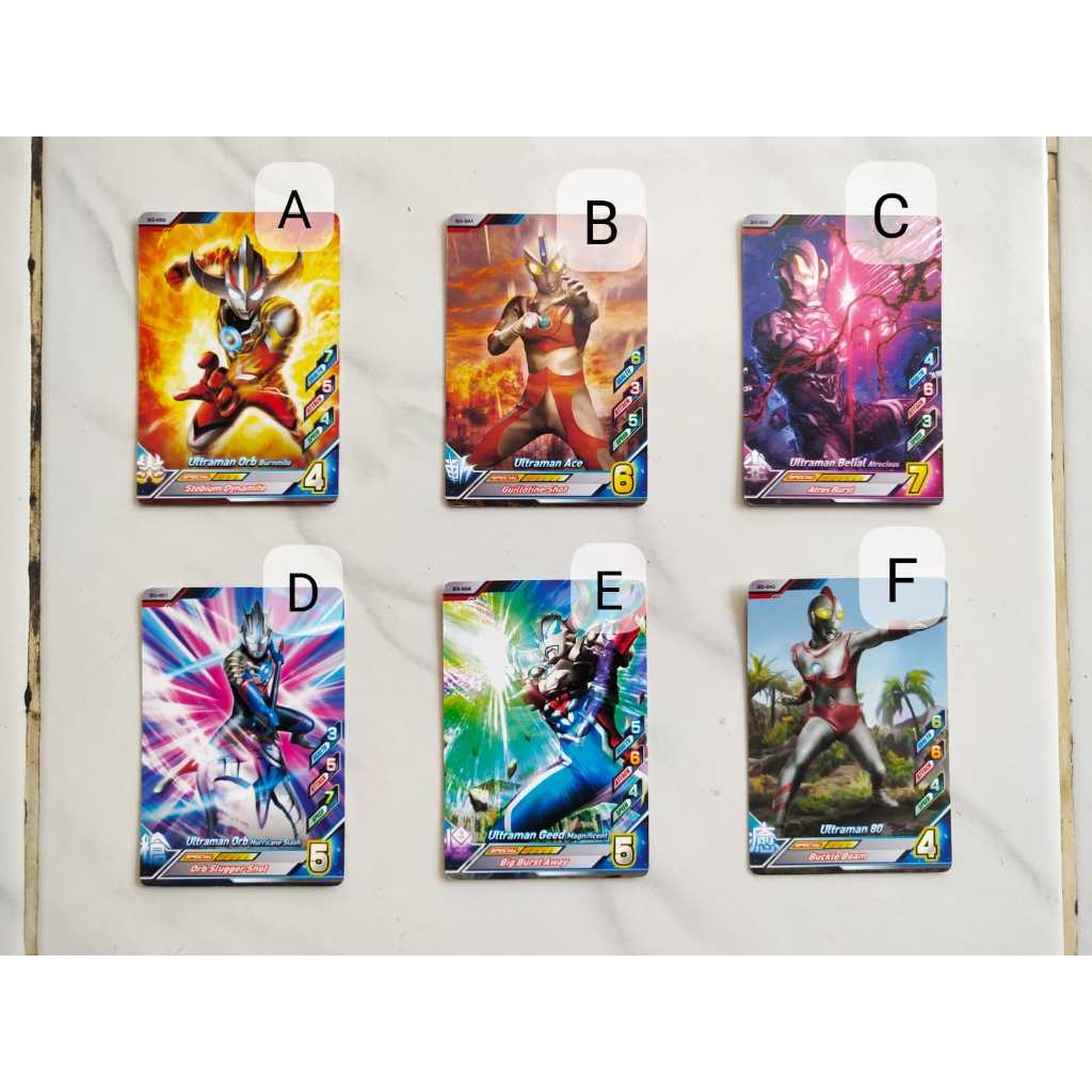 KARTU ULTRAMAN CARD VER 3 GEED ACE TIGA ZERO ORB GINGA BELIAL ROSSO