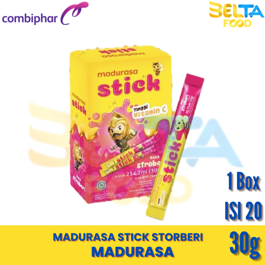 

Madu Rasa Stick Rasa Strawberry isi 20 Suplement Anak Penambah Napsu Makan