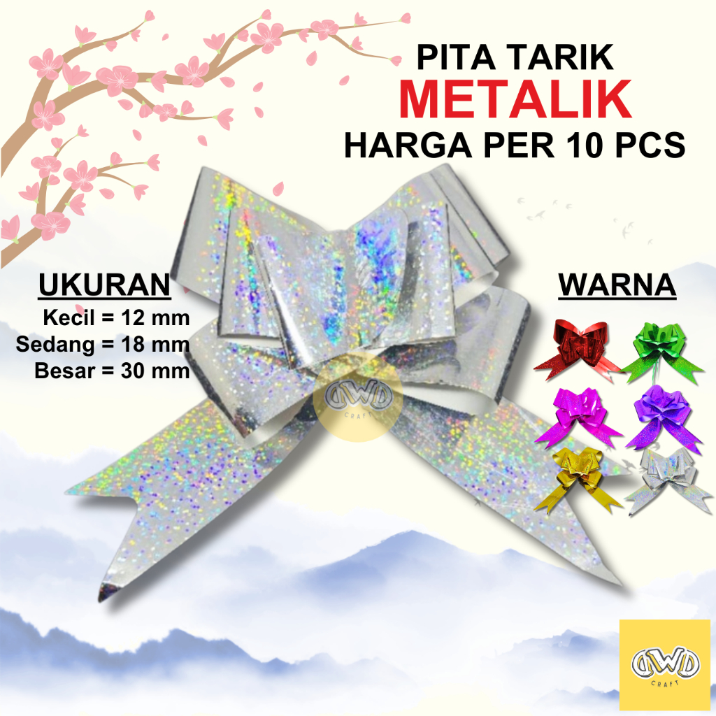 

Pita Tarik METALIK / Pita Hiasan Parcel