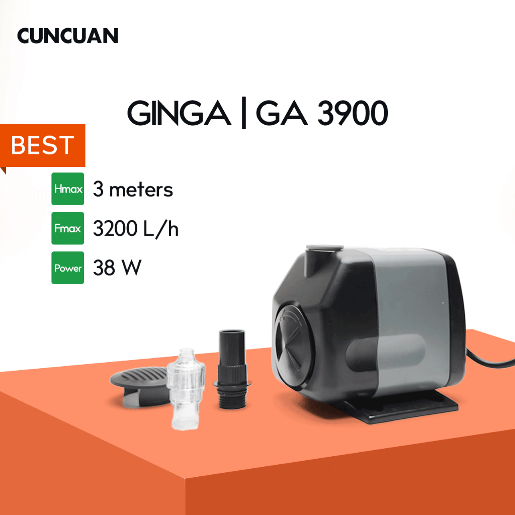 GINGA GA 3900 Pompa Aquarium Celup Kolam Koi 3200 L/H