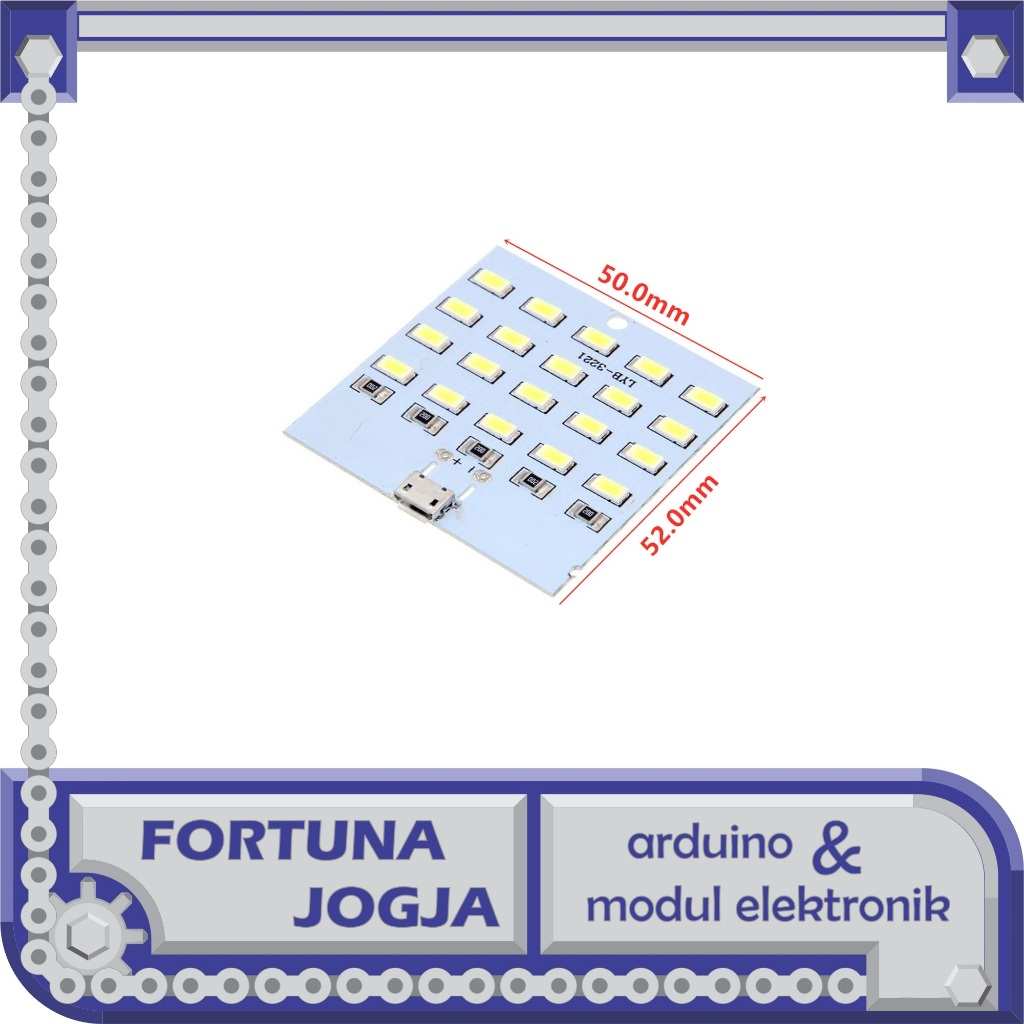 Lampu LED 5730 8 12 16 20 Micro USB DC 5V Panel Alumunium