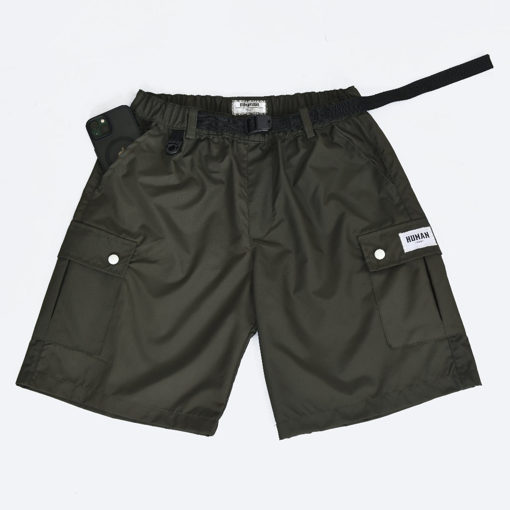 HUMANSIDE - Celana Cargo Pendek | Short Pants | Celana Cargo Hijau/Olive