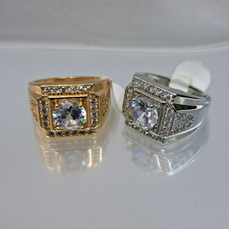 Cincin Pria Batu Diamond Berlian Titanium Lapis Kristal (30)