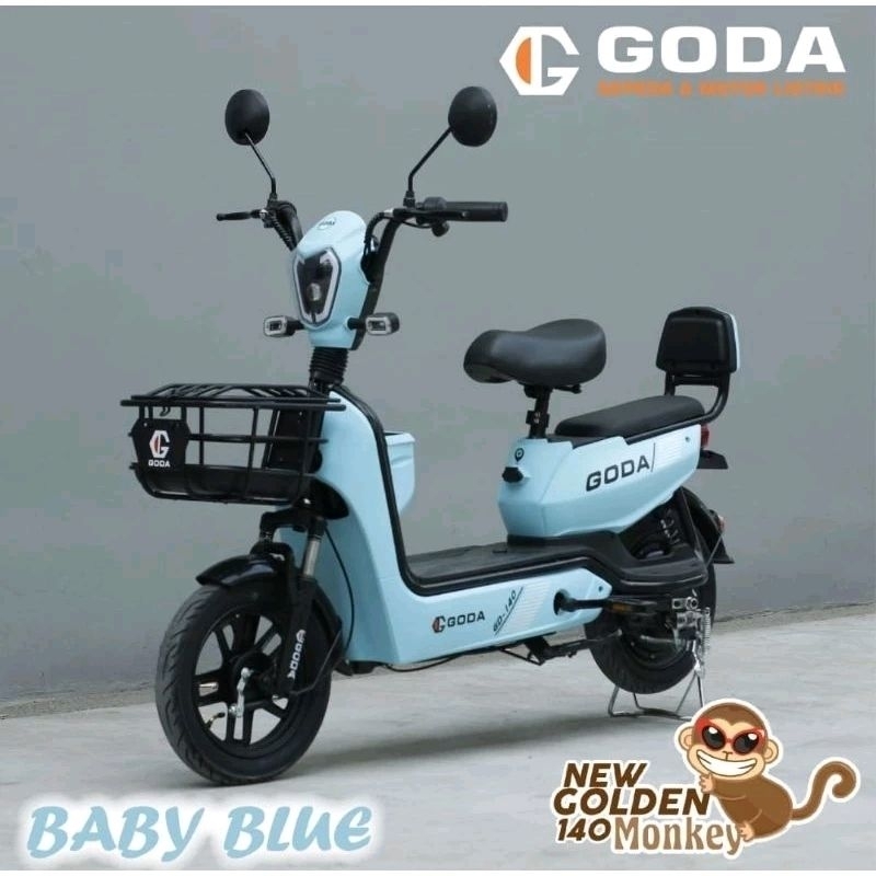 SEPEDA LISTRIK GODA 140 MONKEY BIRU