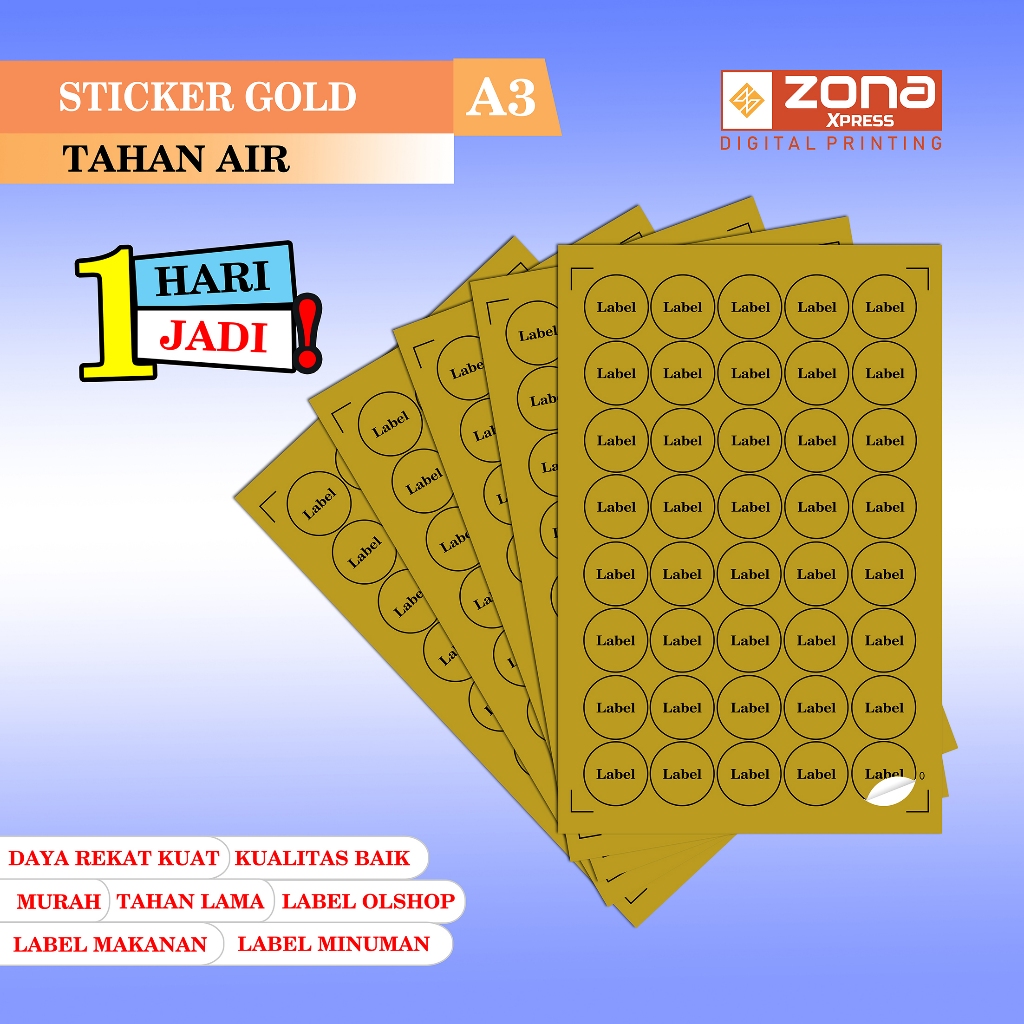 

STICKER A3 GOLD