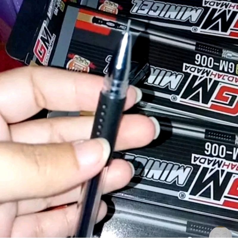 

Bulpen Gel hitam isi 12 pcs / bulpen minigel GM-006 / bulpen