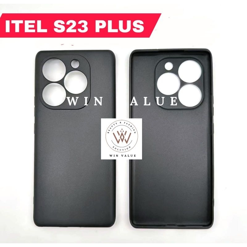 Case Itel S23 Itel s23 Plus Softcase Macaron Black Premium Case Itel S23 Itel S23 Plus