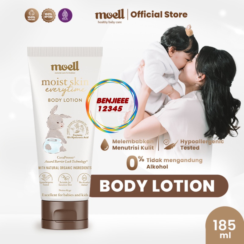 Moell BODY LOTION Bayi 185gr Moist skin everytime body lotion pelembab kulit baby Moel MOELL moell