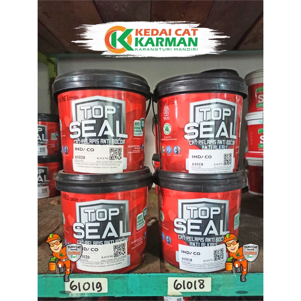 CAT PELAPIS ANTI BOCOR TOP SEAL 1 GALON- CAT PELAPIS ANTI BOCOR