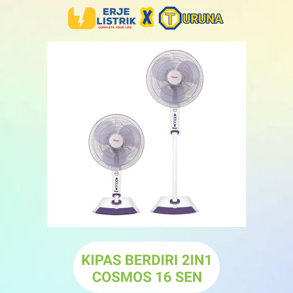Kipas Angin Berdiri Cosmos 16 SEN 2in1 Cosmos Kipas Angin 2in1