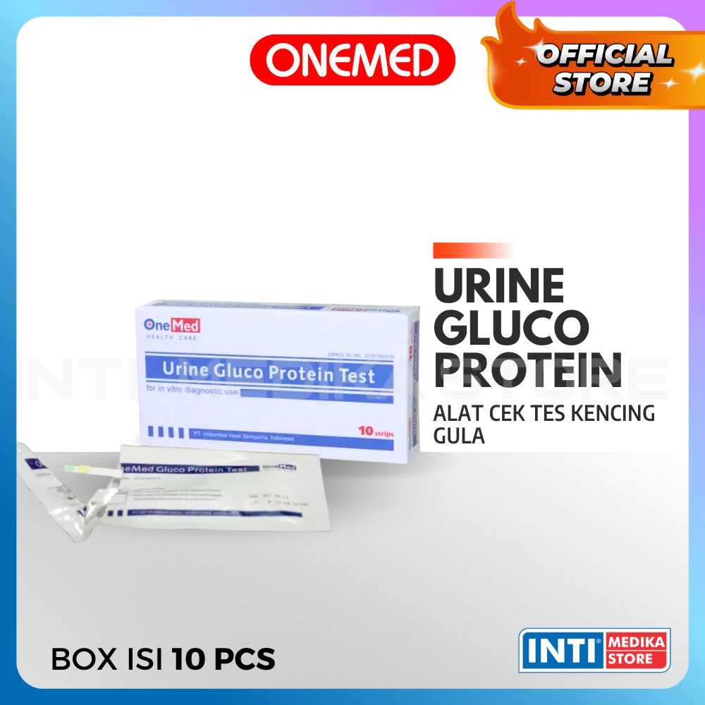 ONEMED - Glucotest + Protein Urine / Alat Cek Tes Kencing Gula Darah