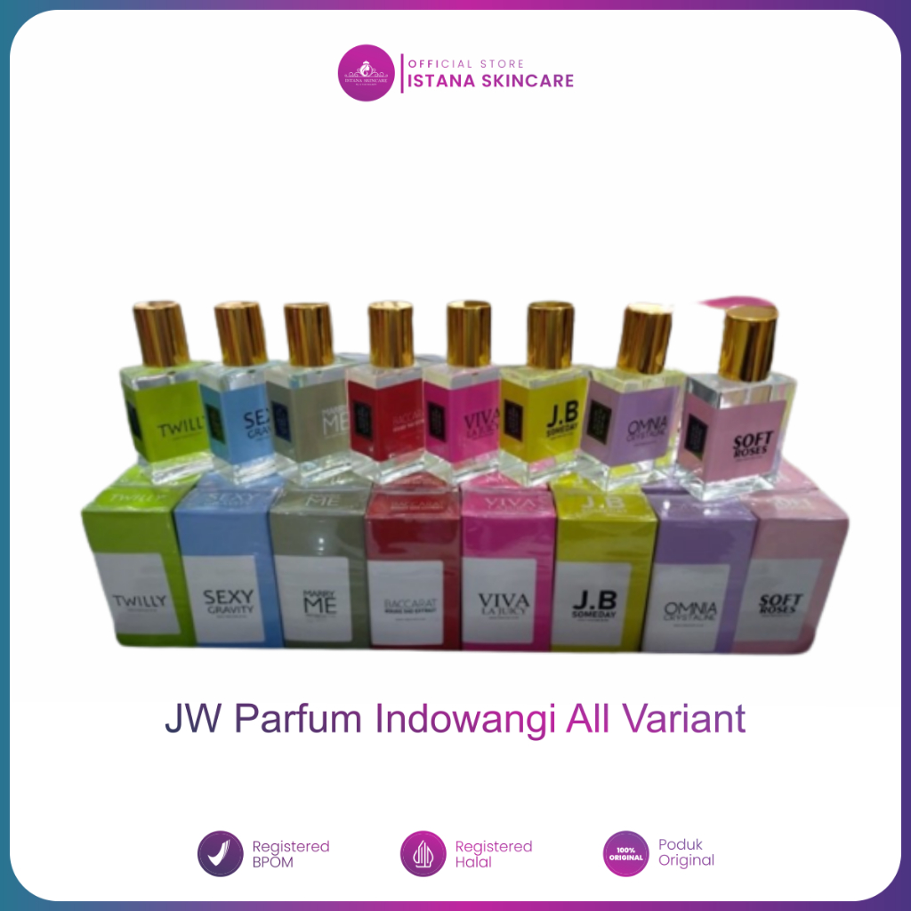 PARFUM WANITA PRIA JW PARFUM INDOWANGI SPRAY Pramugari Marry Me Sexy Gravity Baccarat Viva La Juice 
