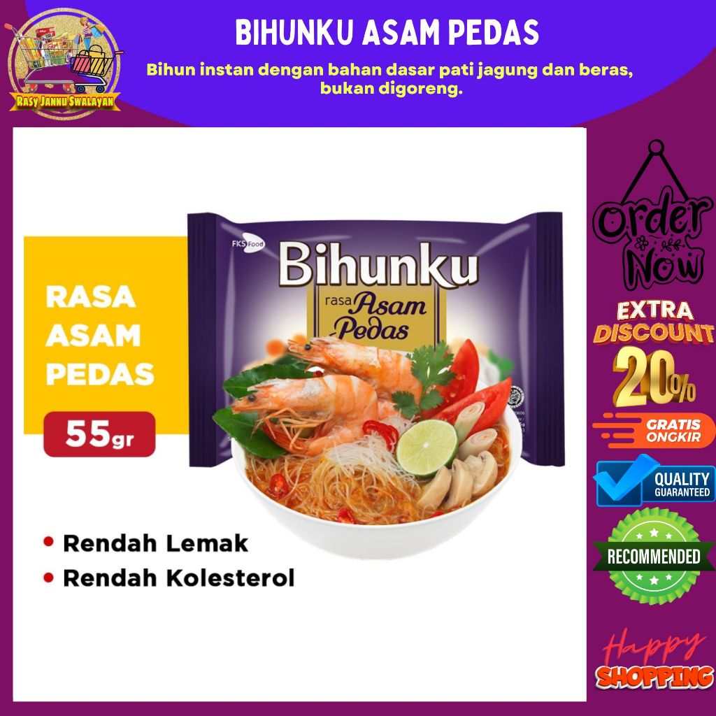 

Bihunku Asam Pedas 55 gr