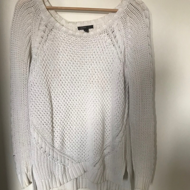 Mango Woman White Sweater Original