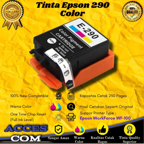 Cartridge Tinta Compatible Epson T290 290 Color Printer WF-100 WF100