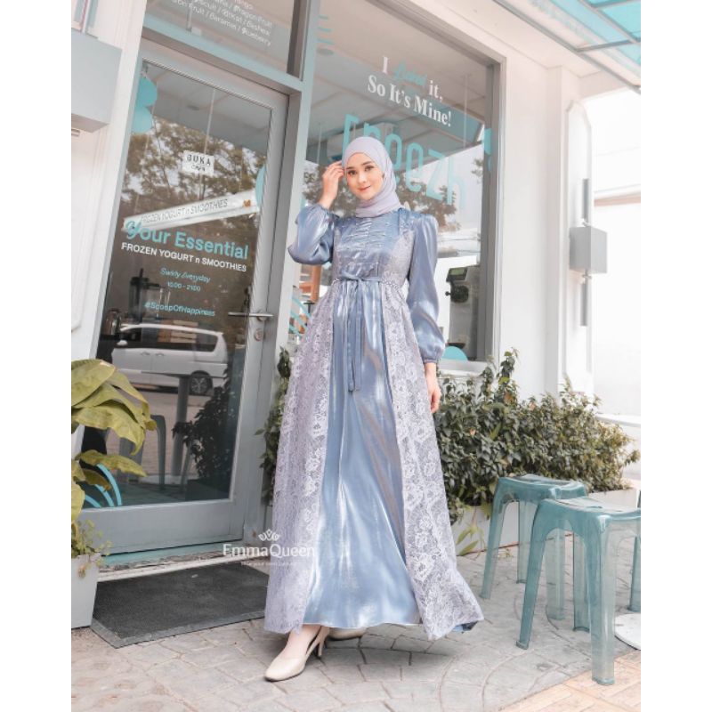EmmaQueen - Gamis Brukat Dress Kondangan - Mila Dress