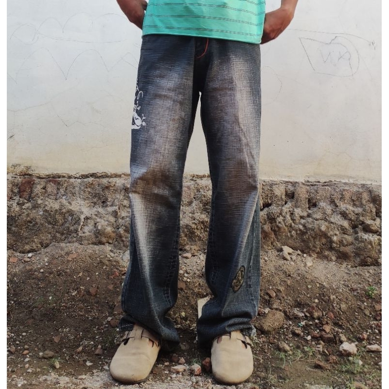 Akademiks jeans black faded