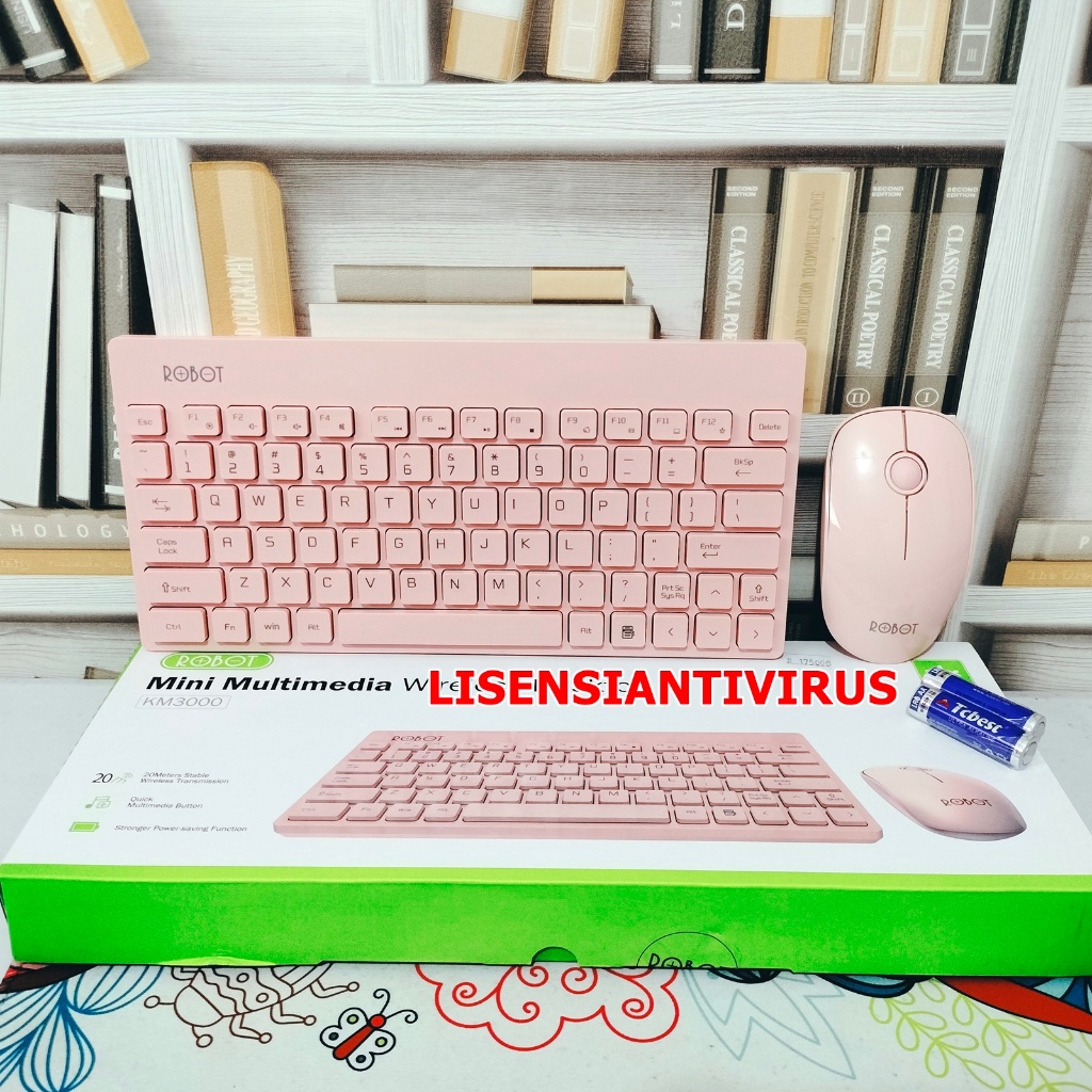 Mouse Keyboard ROBOT KM3000 KM 3000 Portable Mini Wireless Keyboard