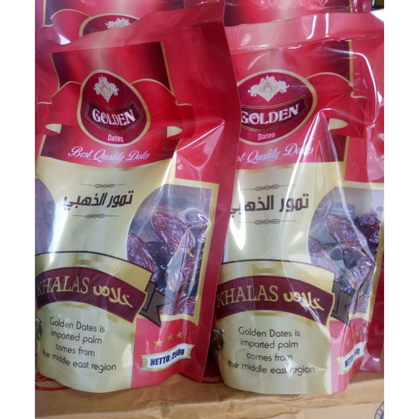 

Best Product KEMASAN TERBARU BUAH KURMA GOLDEN KHALAS BEST QUALITY DATES 250 GR