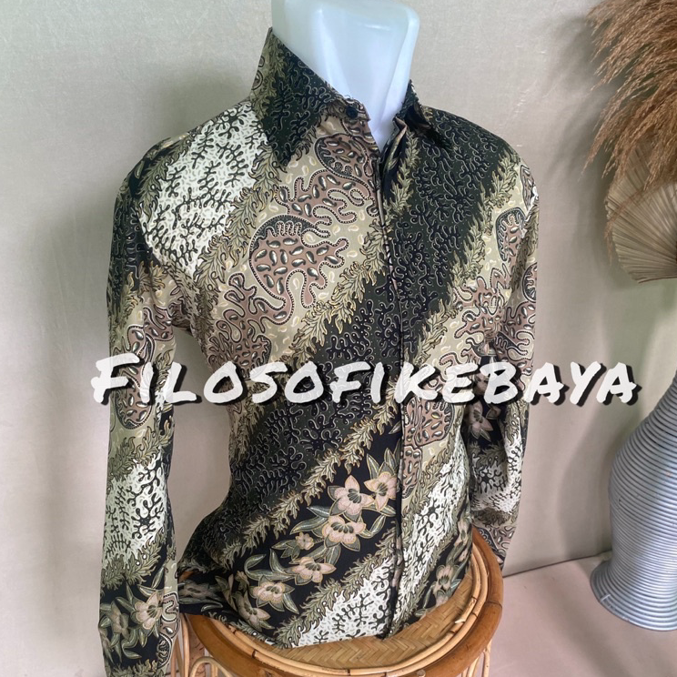 Terkini ( CM2 HIJAU SAGE ) BATIK COUPLE AYAH DAN ANAK LAKI LAKI BAJU COUPLE KELUARGA BATIK COUPLE KE