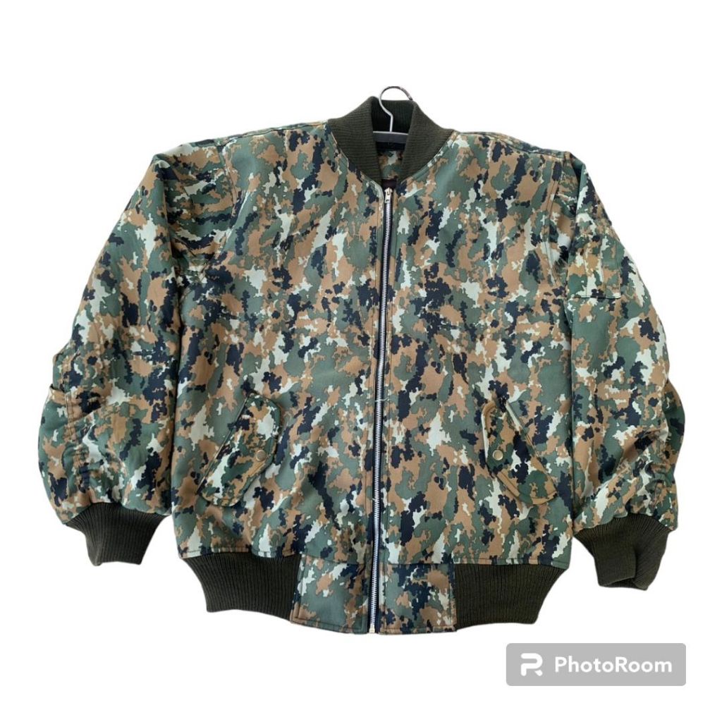 Jaket TNI AD anti bara/ jaket kerut / Jaket Bomber TNI /Jaket Crew TNI Angkatan Darat / Jaket Army /