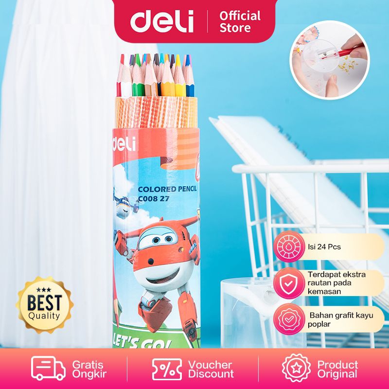 

DELI COLOR PENCIL SUPER WINGS TUBE 24 EC00827
