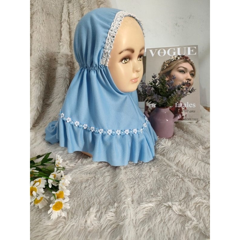 JILBAB BAYI/ JILBAB BALITA/ JILBAB ANAK KERUT RENDA