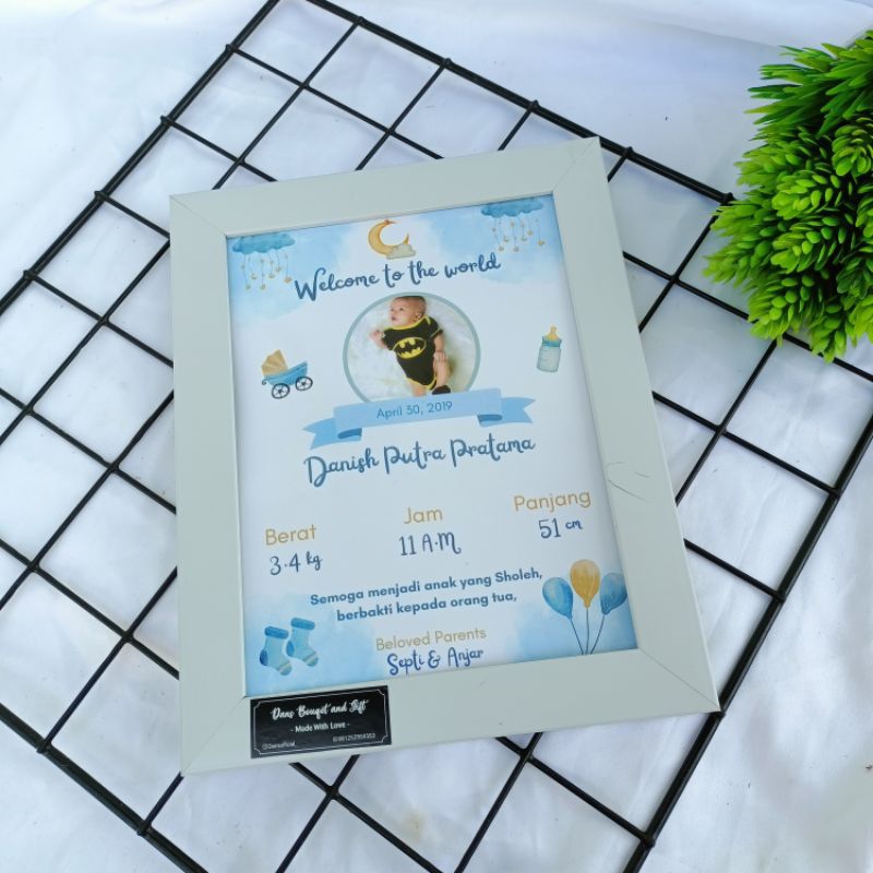 frame biodata bayi/frame 6R/kado sambang bayi