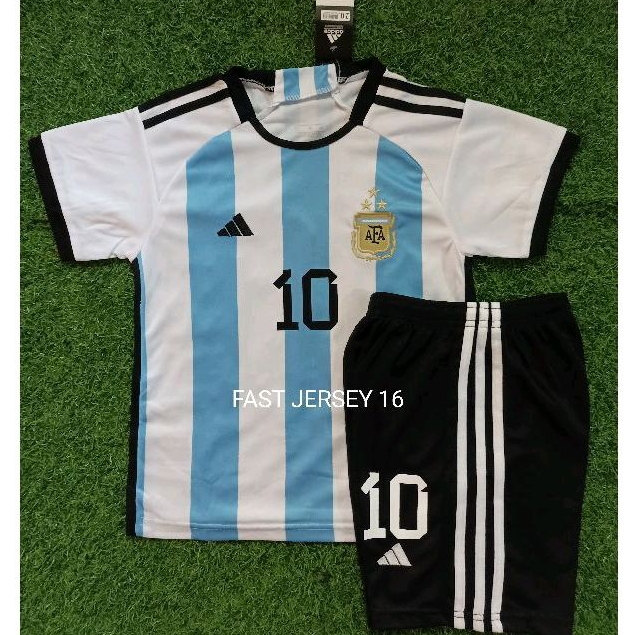 Jersey ARGENTINA KIDS ANAK Home Grade Ori PD 2022 2023 + NAMESET