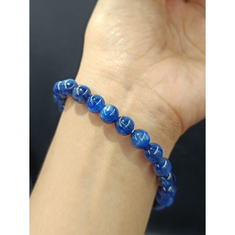 Bracelet Stone Kyanite Blue Gelang Batu Alam Asli Super Premium