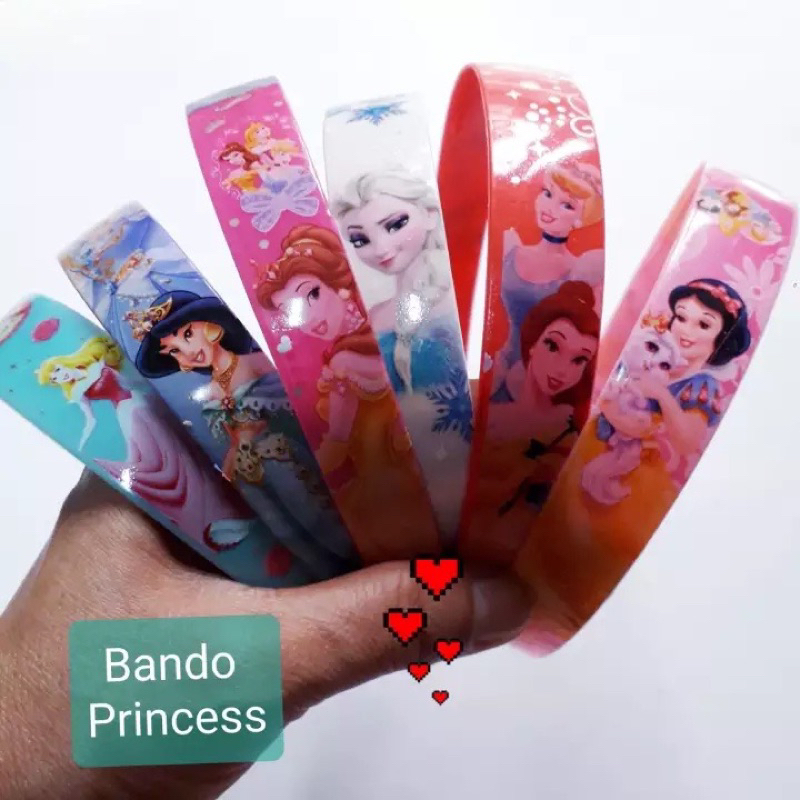 Bando anak /  Bando Karakter  Lebar/  Bando plastik / bando motif print gambar