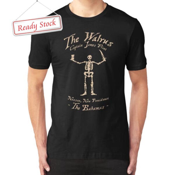 Kaos Black Sails The Walrus Tshirt Casual Bahan 100% Cotton Black | Size S M L XL XXL 3XL 4XL | Bisa