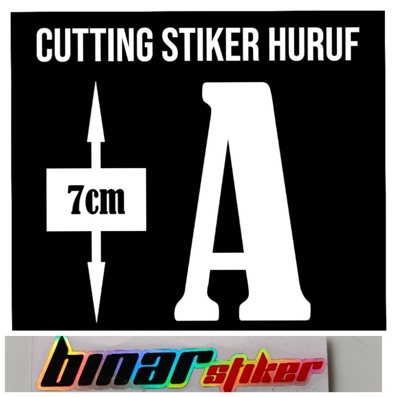 STIKER CUTTING CUSTOM HURUF.ABJAD