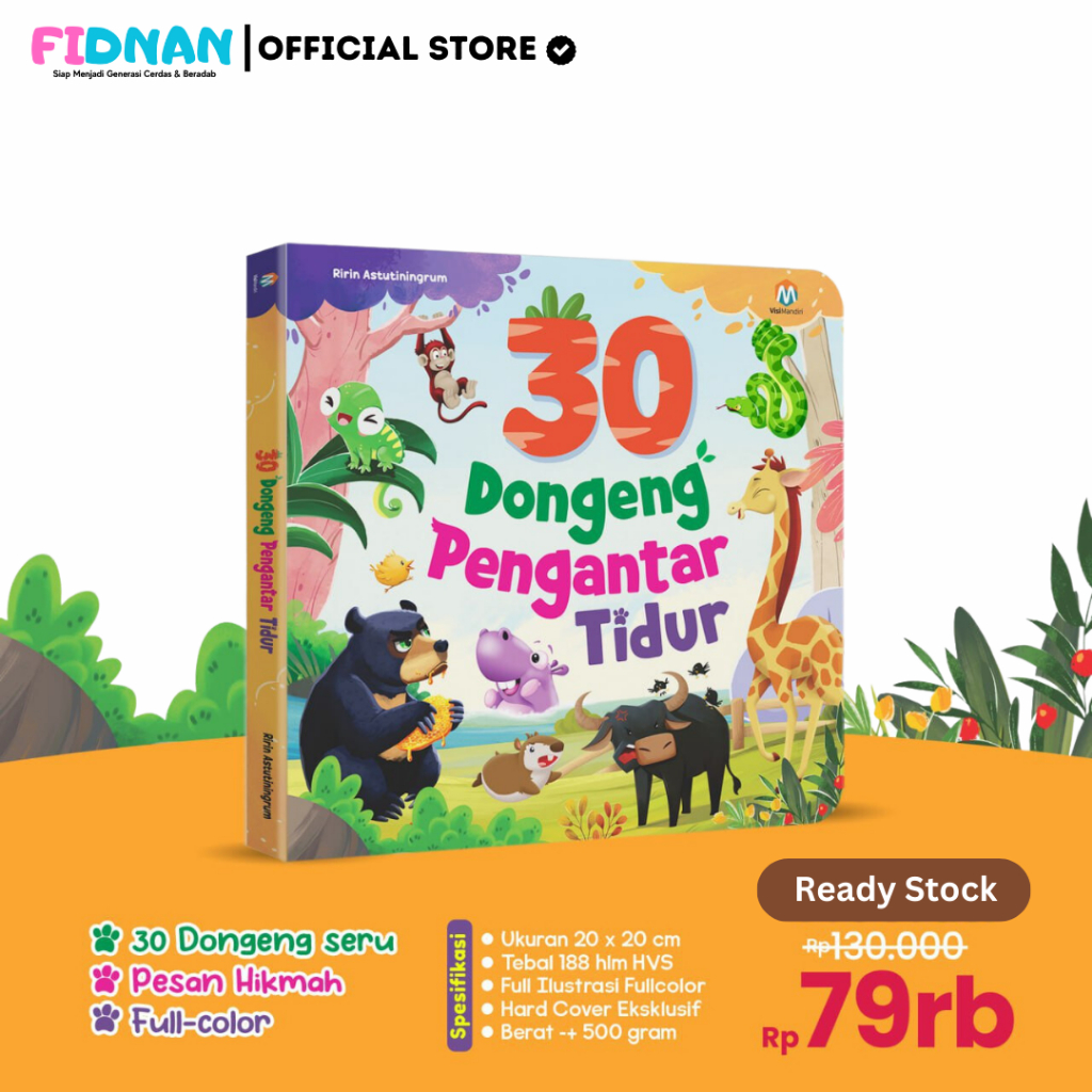Ziyadbooks | 30 Dongeng Pengantar Tidur - Bergambar - Cerita Sebelum Tidur Untuk Anak | Buku Cerita 
