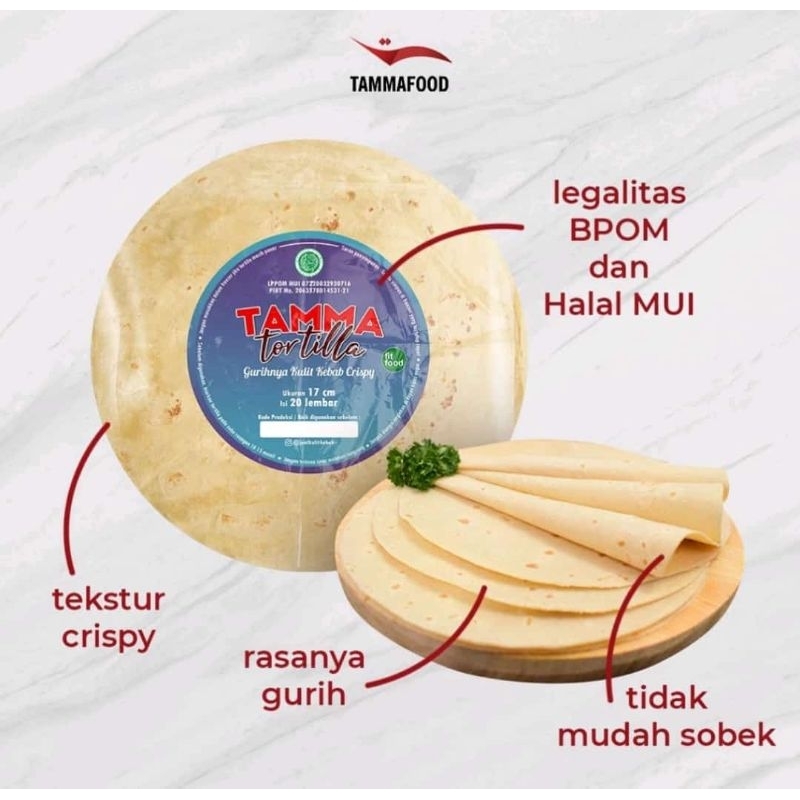 

Ssl09 Tamma Food Kulit Tortilla /Kulit Kebab uk 17 cm